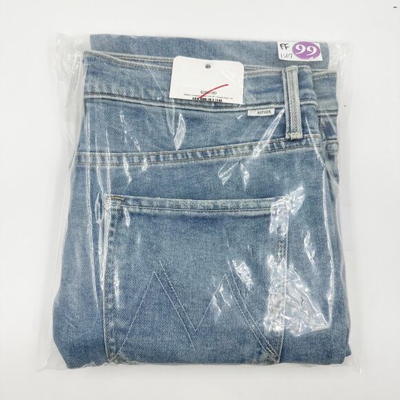 MOTHER The Scrapper Cuff Ankle Fray Sneak Peak 30 US 10 High Rise Straight Boho - Picture 8 of 8